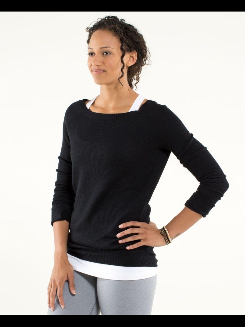 lululemon Chai Time Pullover II Black Reversible Sweater